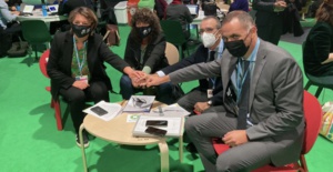 Gilles Simeoni avec la délégation de l'eurorégion Pyrénées-Meditérannée. Gilles Simeoni avec la délégation de l'eurorégion Pyrénées-Meditérannée.