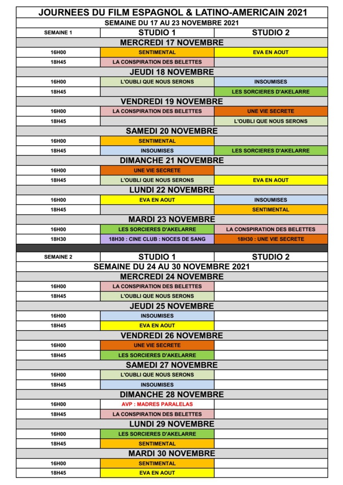 Bastia : 33èmes Journées du cinéma espagnol et latino américain au Studio Cinéma