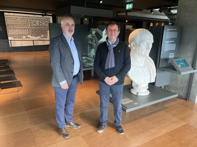 Dominique Garcia, président de l'Inrap et le directeur général délégué Daniel Guérin Dominique Garcia, président de l'Inrap et le directeur général délégué Daniel Guérin