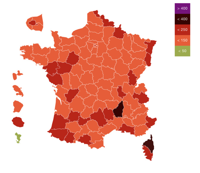 Capture écran site CovidTracker Capture écran site CovidTracker