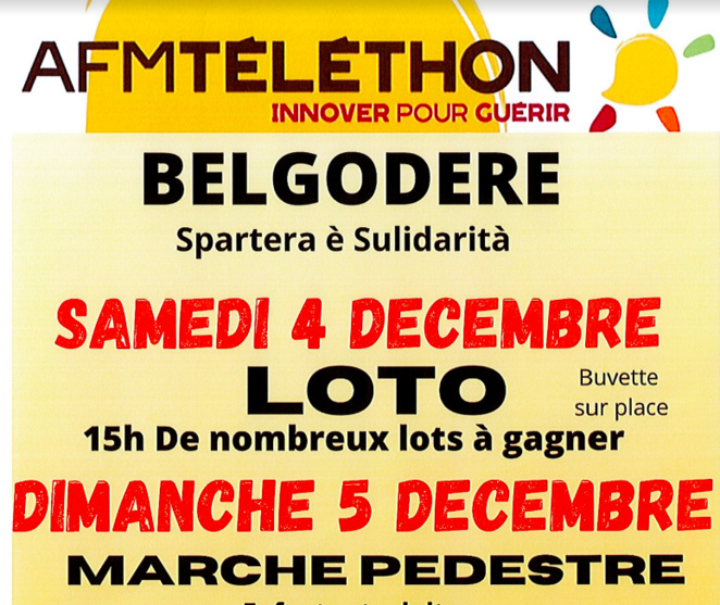Belgodere : un loto et une marche pédestre au profit du Téléthon
