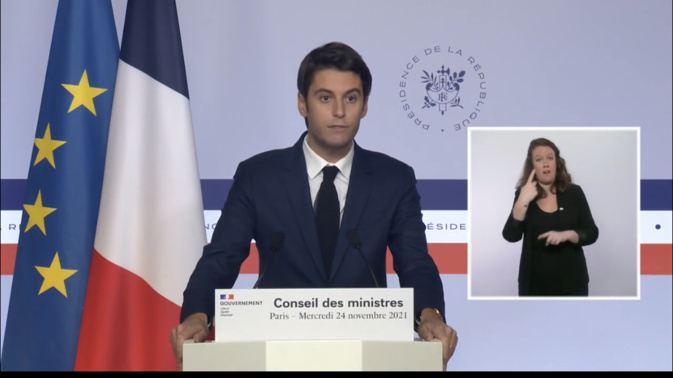 Capture écran conférence de presse du mercredi 24 novembre