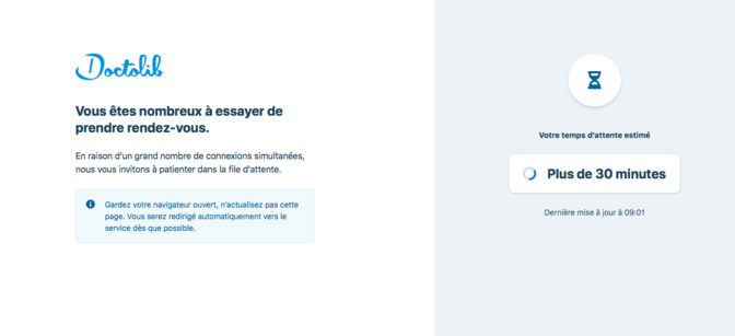 Capture écran site Doctolib