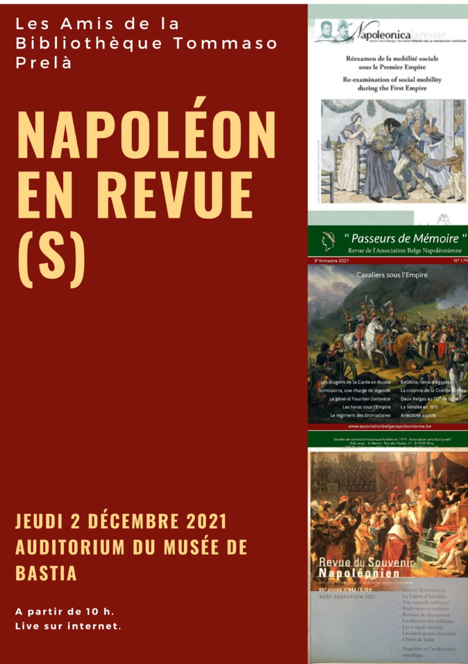 "Napoléon en revues" au musée de Bastia "Napoléon en revues" au musée de Bastia