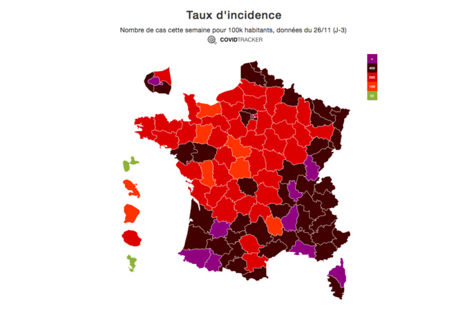 Capture écran CovidTracker Capture écran CovidTracker
