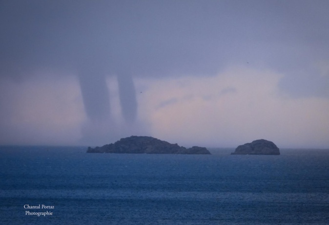 Les trombes marines observées il y a quelques jours aux Iles Cerbicali (PhotoChantal Portaz-Biancarelli)