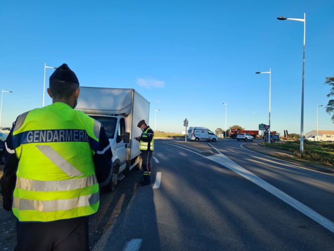 Les gendarmes seront bien présents sur les routes pendant la période de fêtes. Crédits Photo : Pierre-Manuel Pescetti
