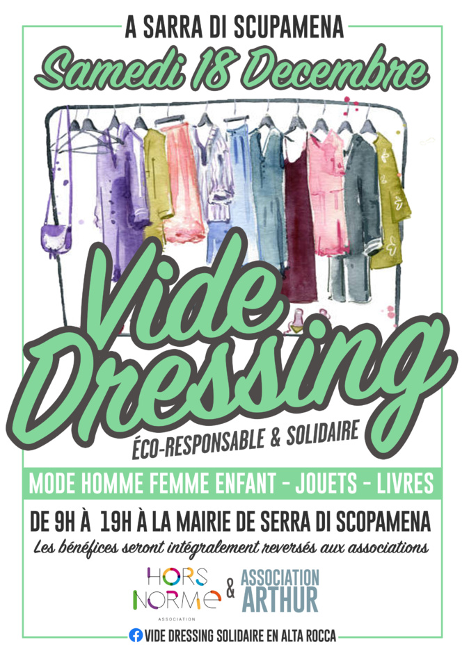 Alta Rocca : vide dressing solidaire à Serra-di-Scopamena ce samedi 18 décembre