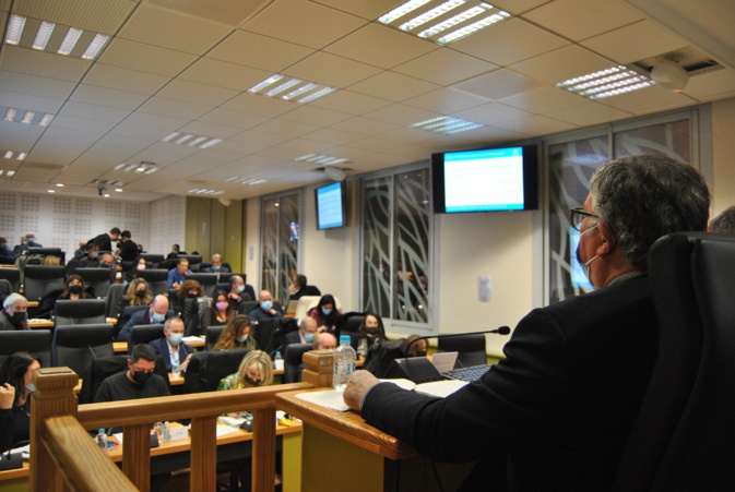 Le conseil municipal de Bastia ce vendredi 17 décembre 2021. Crédits Photo : Pierre-Manuel Pescetti Le conseil municipal de Bastia ce vendredi 17 décembre 2021. Crédits Photo : Pierre-Manuel Pescetti