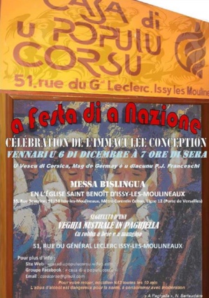 L’Immaculée Conception et a Festa di a Nazione célébrées à Issy-Les-Moulineaux L’Immaculée Conception et a Festa di a Nazione célébrées à Issy-Les-Moulineaux