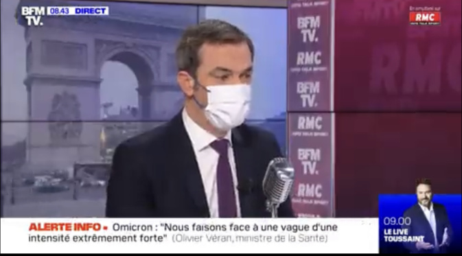Capture écran ministre Véran sur BFM