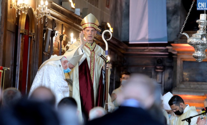 L'évêque de Corse, Monseigneur François-Xavier Bustillo présidera les messes de la cathédrale d'Ajaccio ce 24 et 25 décembre. Crédits Photo : Michel Luccioni