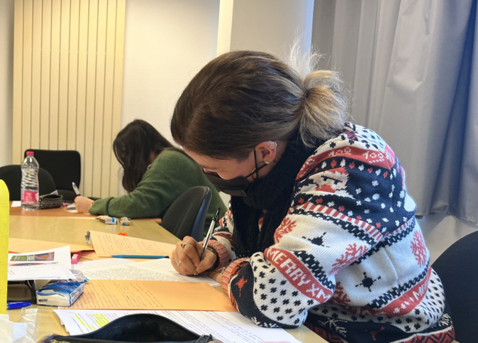 Une étudiante de l’université de Corse pendant les partiels ce mois de Janvier Une étudiante de l’université de Corse pendant les partiels ce mois de Janvier