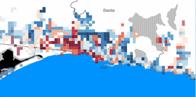 Inégalités de revenus à Bastia (capture d'écran) Inégalités de revenus à Bastia (capture d'écran)