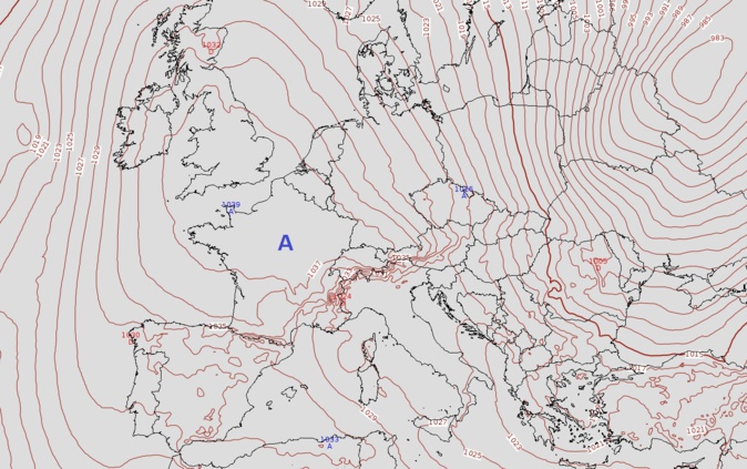 De hautes pressions sur l'Europe centrale nous gratifieront d'un temps ensoleillé De hautes pressions sur l'Europe centrale nous gratifieront d'un temps ensoleillé
