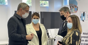 A l'hôpital avec le maire de Bastia. Photo CNI. A l'hôpital avec le maire de Bastia. Photo CNI.
