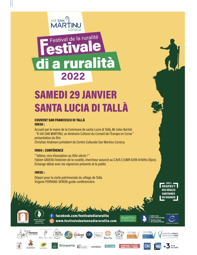 U Festivale di a ruralità 2022 débute samedi à Santa Lucia di Tallà par la découverte du patrimoine viticole U Festivale di a ruralità 2022 débute samedi à Santa Lucia di Tallà par la découverte du patrimoine viticole
