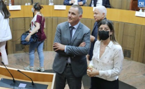 Gilles Simeoni et Lauda Guidicelli. Photo Michel Luccioni. Gilles Simeoni et Lauda Guidicelli. Photo Michel Luccioni.