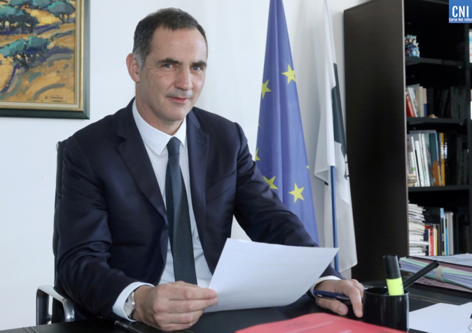 Le président du conseil Exécutif Gilles Simeoni.  (Photo Michel Luccioni)
