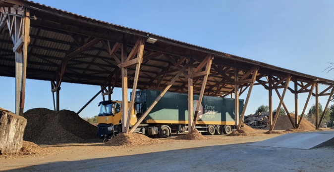 La production de biomasse sur le site d'Aghione. Photo Corse Bois Energie.