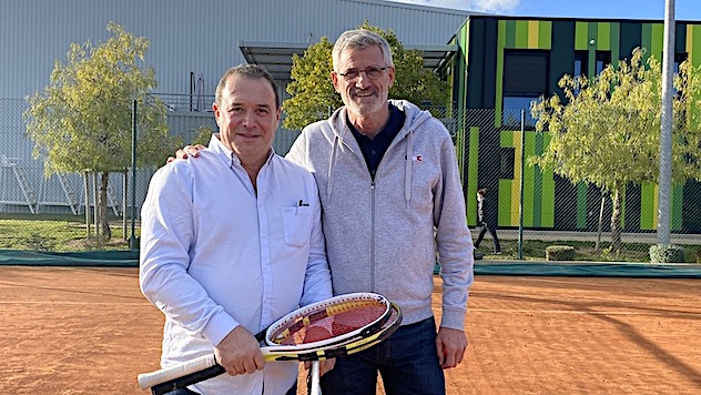 Philippe Medori, président de la ligue Corse de tennis et Gilles Moretton, président de la fédération française de tennis