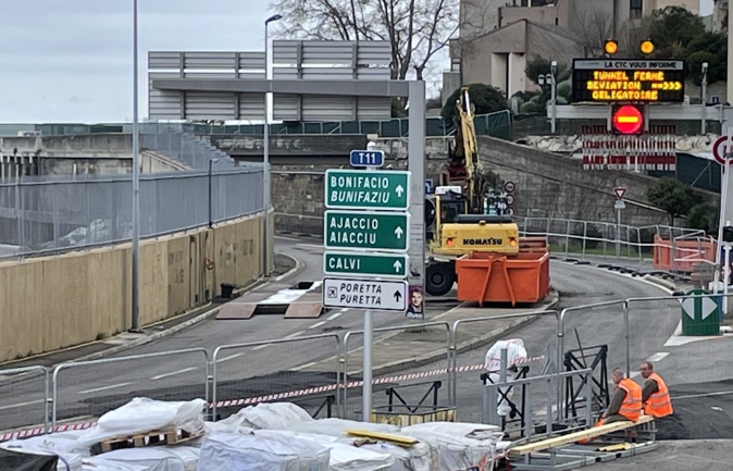 Travaux du tunnel de Bastia : le chantier s'installe Travaux du tunnel de Bastia : le chantier s'installe
