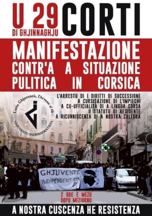 Manifestation de Corte : D'autres appels au rassemblement Manifestation de Corte : D'autres appels au rassemblement