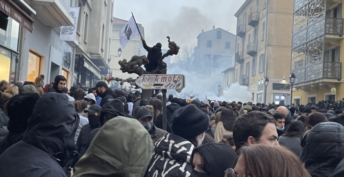Manifestation à Corti. Photo CNI.