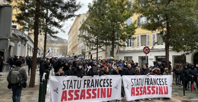 La manifestation, dimanche 13 mars à Bastia. La manifestation, dimanche 13 mars à Bastia.