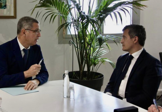 Le ministre de l’intérieur avec le maire de Bastia. Crédit photo CNI Le ministre de l’intérieur avec le maire de Bastia. Crédit photo CNI