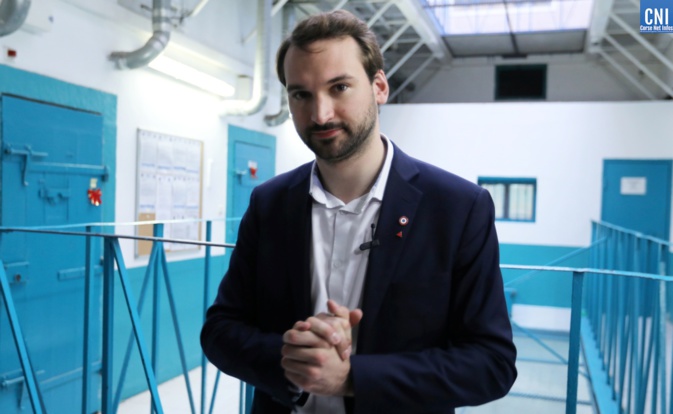 Ugo Bernalicis, député du Nord a visité la prison d'Ajaccio. Photo Michel Luccioni Ugo Bernalicis, député du Nord a visité la prison d'Ajaccio. Photo Michel Luccioni