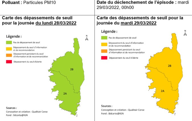L'évolution du phénomène prévue par Qualit'Air L'évolution du phénomène prévue par Qualit'Air