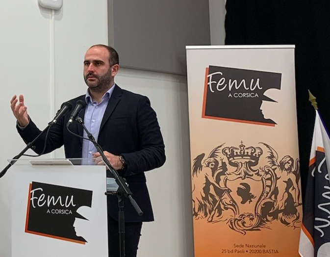 François Martinetti au congrès de Femu en décembre 2021 François Martinetti au congrès de Femu en décembre 2021