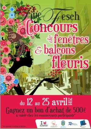 Concours fenêtres et balcons fleuris rue Fesch à Ajaccio Concours fenêtres et balcons fleuris rue Fesch à Ajaccio
