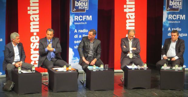 Eric Simoni, François Tatti, Gilles Simeoni, Jean Zuccarelli, Jean-François Baccarelli et Jean-Louis Milani