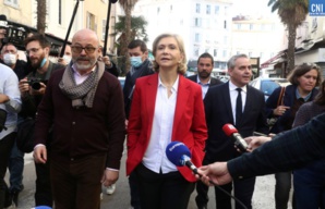 Valérie Pécresse à Aiacciu en campagne le 2 février dernier. Valérie Pécresse à Aiacciu en campagne le 2 février dernier.