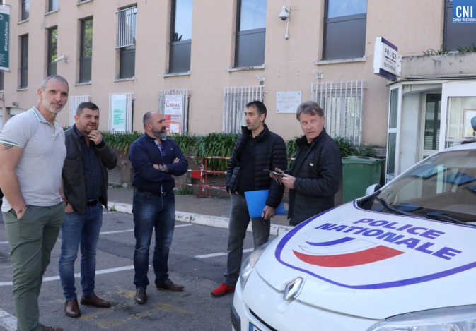 Les cadres du syndicat SGP Unité Police, au commissariat d'Ajaccio. Photo : Michel Luccioni Les cadres du syndicat SGP Unité Police, au commissariat d'Ajaccio. Photo : Michel Luccioni