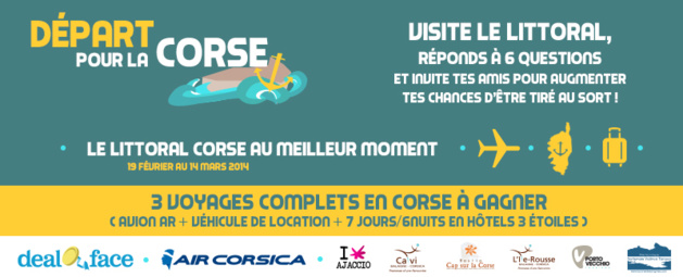 "Départ pour la Corse" : Un quizz, un voyage et un séjour d'une semaine à gagner