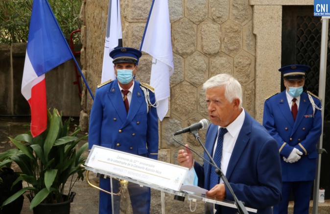 Mathieu Paoli, président de l’association des familles des victimes lors d'une récente cérémonie à Ajaccio