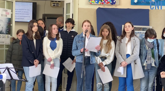 VIDEO - L'hommage du collège Simon-Vinciguerra aux victimes de la catastrophe de Furiani VIDEO - L'hommage du collège Simon-Vinciguerra aux victimes de la catastrophe de Furiani