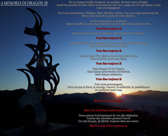 Le 25 avril 2009 Dragon 2B, l'hélicoptère de la Sécurité civile, s'écrasait sur les hauteurs de Rutali Le 25 avril 2009 Dragon 2B, l'hélicoptère de la Sécurité civile, s'écrasait sur les hauteurs de Rutali