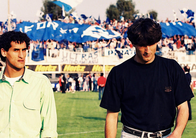 Ismaël Triki et Yves Mangione sur la pelouse avant le drame (Photo Gérard Baldocchi) Ismaël Triki et Yves Mangione sur la pelouse avant le drame (Photo Gérard Baldocchi)