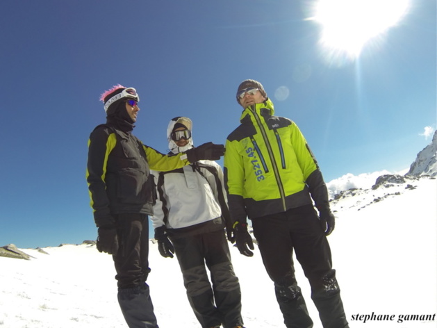 Entre son coach et son sponsor, Mohamed a tout l'hiver amélioré sa condition physique. (Photo SG). Entre son coach et son sponsor, Mohamed a tout l'hiver amélioré sa condition physique. (Photo SG).