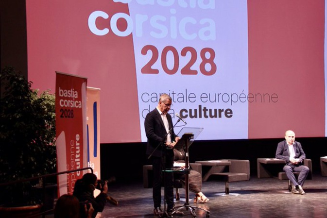 Lors de la présentation Bastia-Corsica 2028 Lors de la présentation Bastia-Corsica 2028