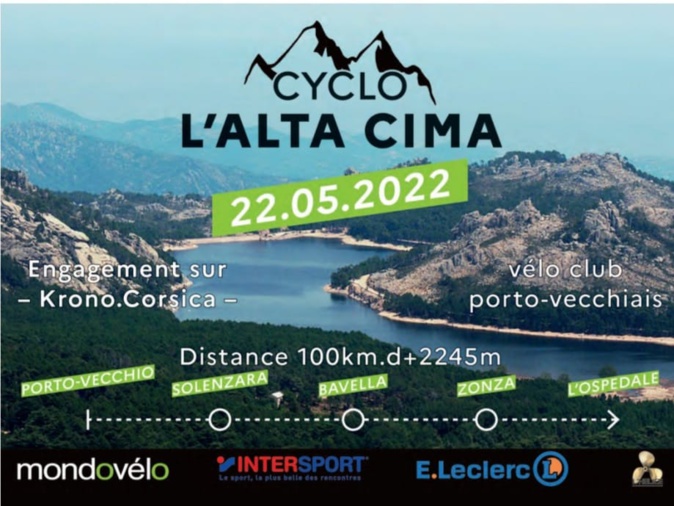 Alta Cima : une cyclo-sportive le 22 mai à Porto-Vecchio