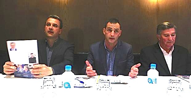 François Tatti, Gilles Simeoni et Jean-Louis Milani.