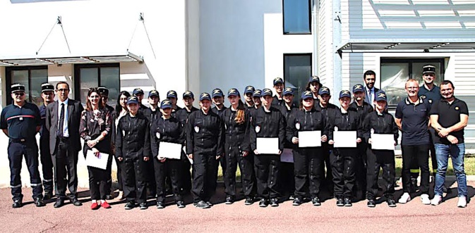20 cadets de la Sécurité civile ont été brevetés au SIS 2B (Photo COM SIS2B)