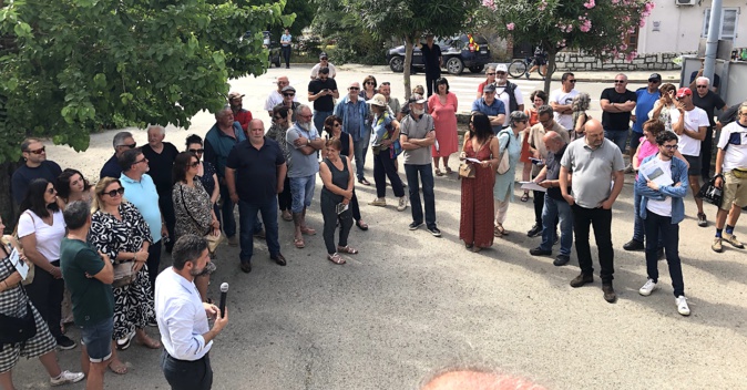 Tavignanu vivu a organisé un rassemblement pour protester contre le démarrage des travaux Tavignanu vivu a organisé un rassemblement pour protester contre le démarrage des travaux