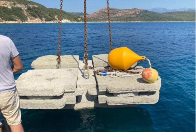 Un coffre d'amarrage. Crédit photo site internet association U Levante Un coffre d'amarrage. Crédit photo site internet association U Levante