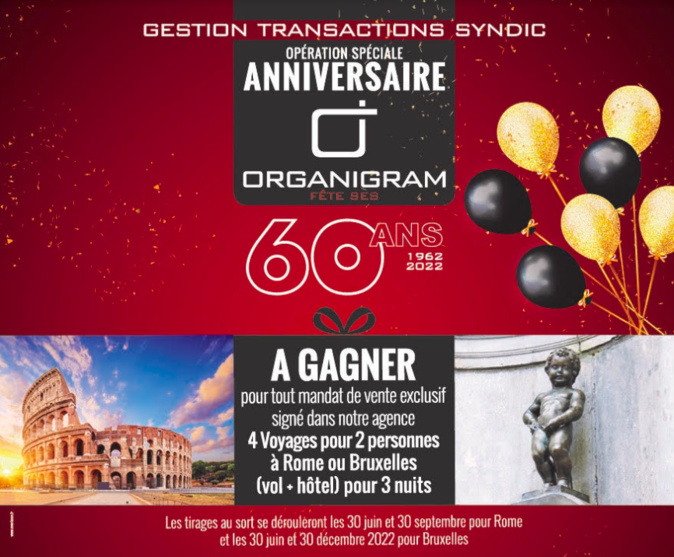 Grand jeu concours pour les 60 ans du cabinet Organigram : 4 voyages à gagner au départ d’Ajaccio Grand jeu concours pour les 60 ans du cabinet Organigram : 4 voyages à gagner au départ d’Ajaccio